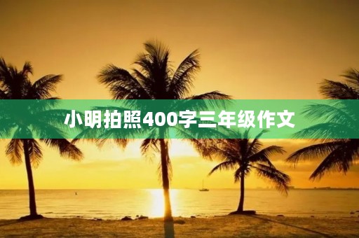 小明拍照400字三年级作文