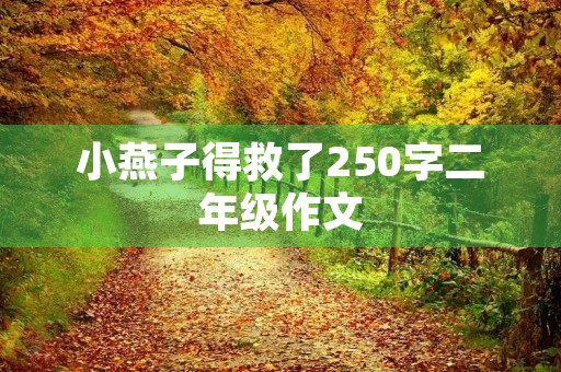 小燕子得救了250字二年级作文