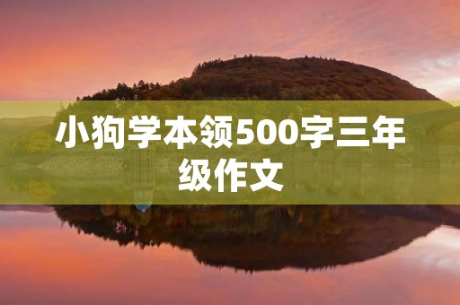 小狗学本领500字三年级作文 小狗学本领500字三年级作文