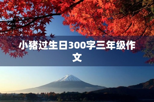 小猪过生日300字三年级作文