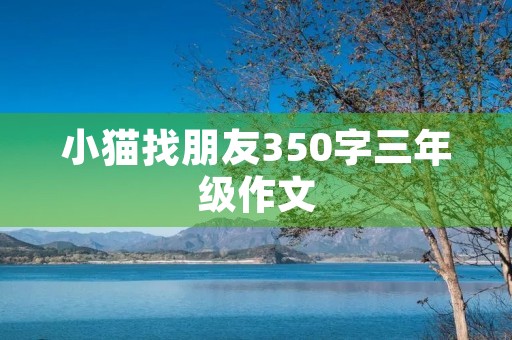 小猫找朋友350字三年级作文