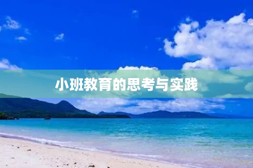 小班教育的思考与实践