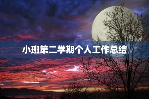 小班第二学期个人工作总结 小班第二学期个人工作总结