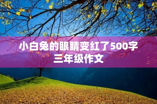 小白兔的眼睛变红了500字三年级作文