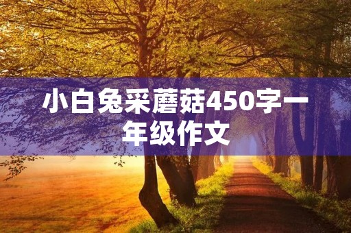 小白兔采蘑菇450字一年级作文 小白兔采蘑菇450字一年级作文