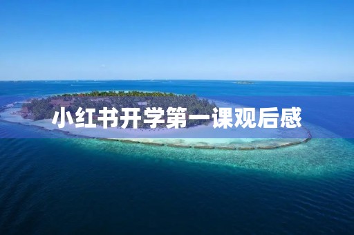 小红书开学第一课观后感
