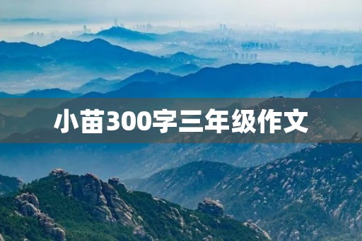 小苗300字三年级作文 小苗300字三年级作文