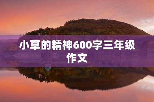 小草的精神600字三年级作文