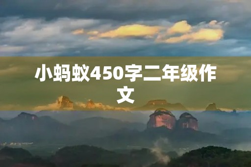小蚂蚁450字二年级作文