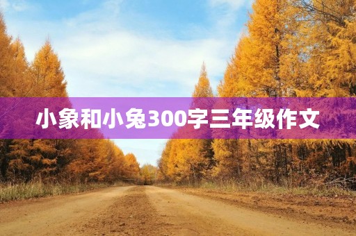 小象和小兔300字三年级作文