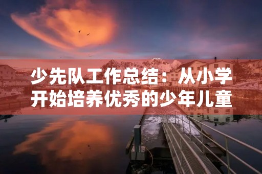 少先队工作总结：从小学开始培养优秀的少年儿童