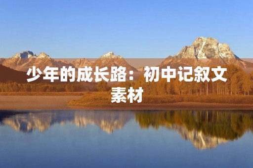少年的成长路：初中记叙文素材