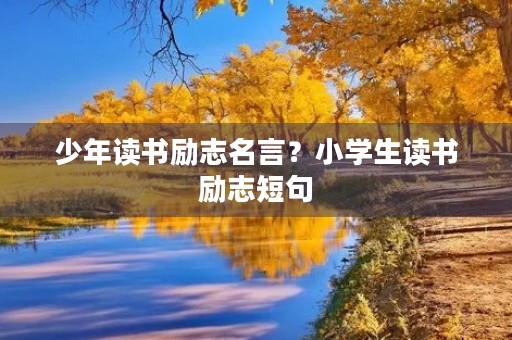 少年读书励志名言？小学生读书励志短句
