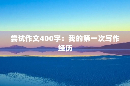 尝试作文400字:我的第一次写作经历 尝试作文400字:我的第一次写作经历