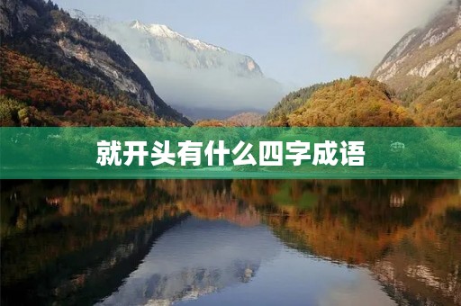 就开头有什么四字成语
