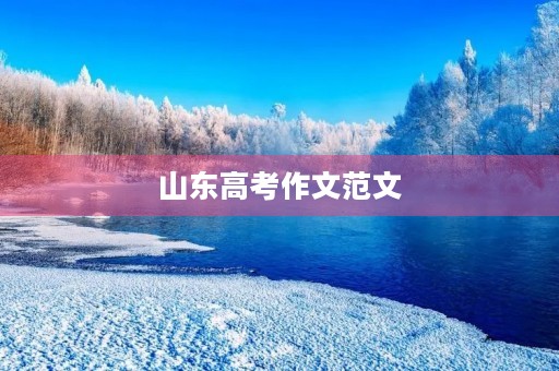 山东高考作文范文 山东高考作文范文