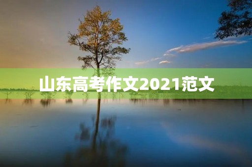 山东高考作文2021范文
