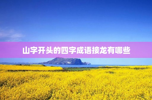 山字开头的四字成语接龙有哪些
