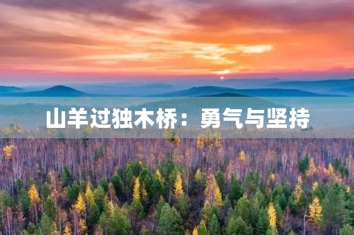 山羊过独木桥：勇气与坚持