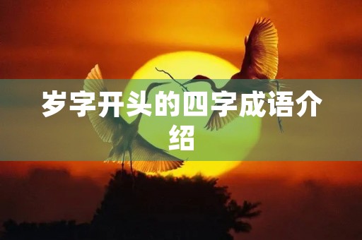 岁字开头的四字成语介绍