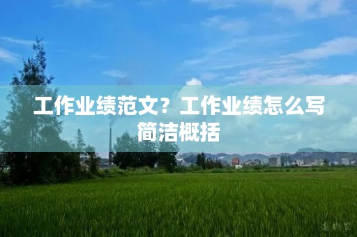 工作业绩范文?工作业绩怎么写简洁概括 工作业绩范文?工作业绩怎么写简洁概括