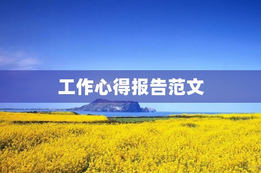 工作心得报告范文