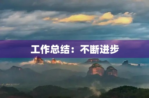 工作总结:不断进步,迎接挑战