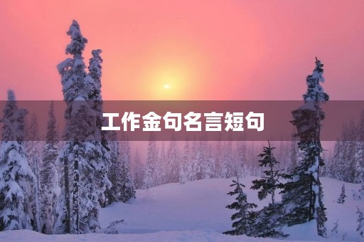 工作金句名言短句(一句精辟的工作格言) 工作金句名言短句(一句精辟的工作格言)