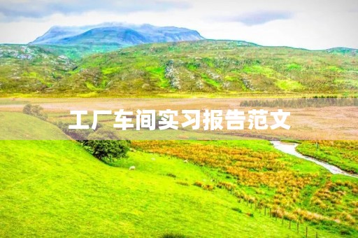 工厂车间实习报告范文