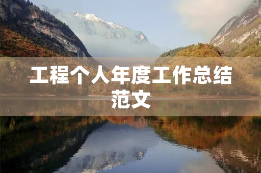 工程个人年度工作总结范文