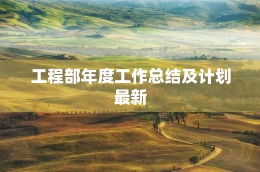 工程部年度工作总结及计划最新