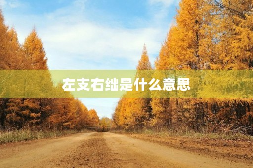 左支右绌是什么意思 左支右绌是什么意思