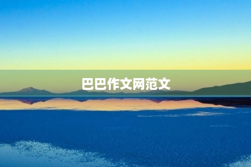 巴巴作文网范文