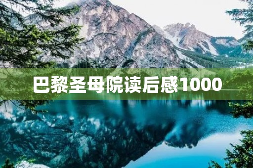 巴黎圣母院读后感1000
