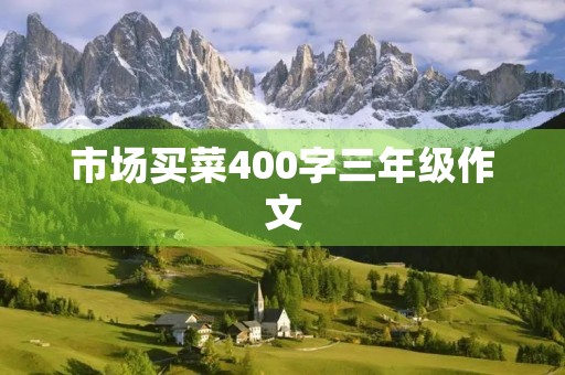 市场买菜400字三年级作文 市场买菜400字三年级作文