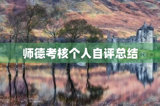 师德考核个人自评总结