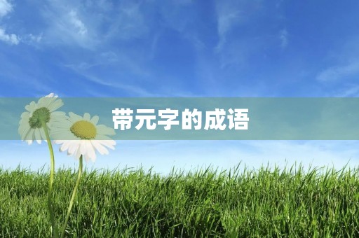 带元字的成语