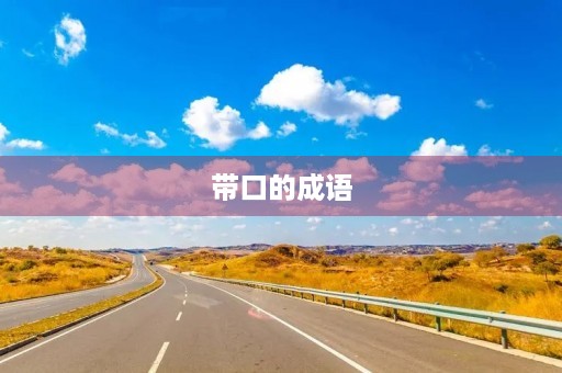 带口的成语