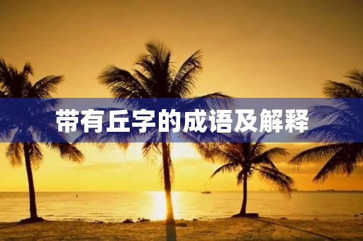 带有丘字的成语及解释