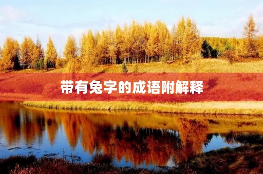 带有兔字的成语附解释