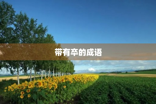 带有卒的成语