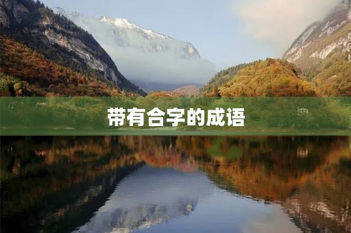 带有合字的成语