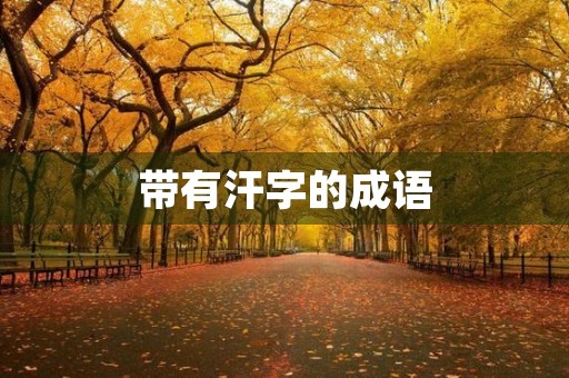 带有汗字的成语 带有汗字的成语