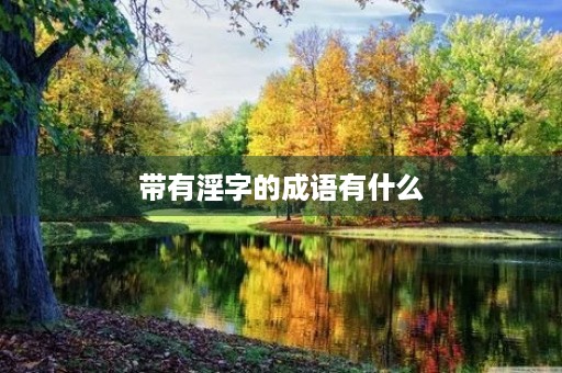 带有淫字的成语有什么 带有淫字的成语有什么