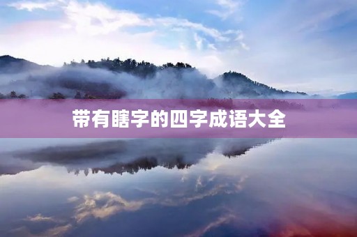 带有瞎字的四字成语大全 带有瞎字的四字成语大全