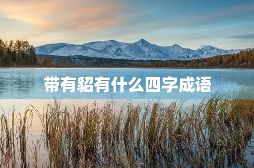 带有貂有什么四字成语