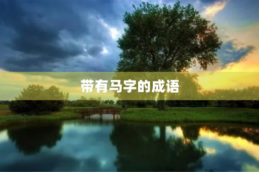 带有马字的成语