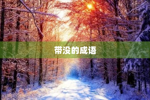 带没的成语 带没的成语