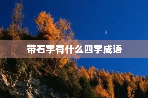 带石字有什么四字成语