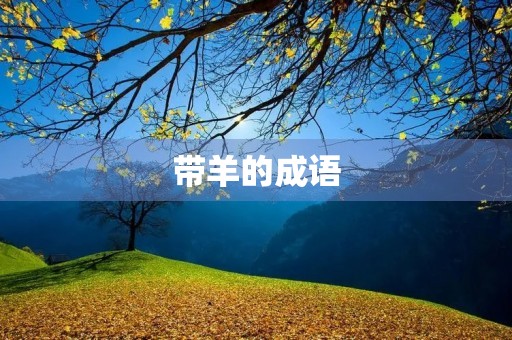 带羊的成语